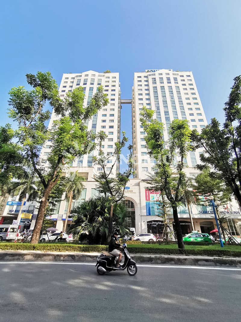 Hình ảnh tổng quan tòa nhà văn phòng cho thuê Hòa Bình Tower, Hoàng Quốc Việt