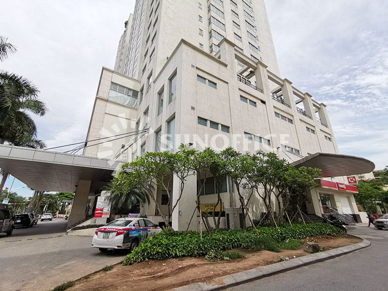 Hoa Binh International Towers 6 Khuân viên xung quoanh tòa nhà văn phòng Hòa Bình Tower mặt đường Nghĩa Đô