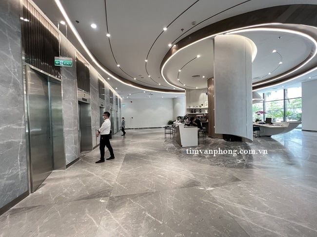 Tasco building 7 Sảnh chờ thang máy tòa nhà Tasco Phạm Hùng