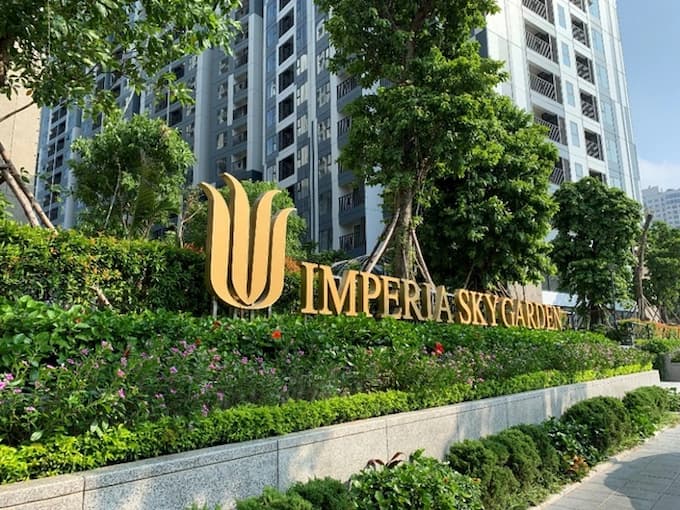 Dự án Imperia Sky Garden nằm trên trục đường Minh Khai