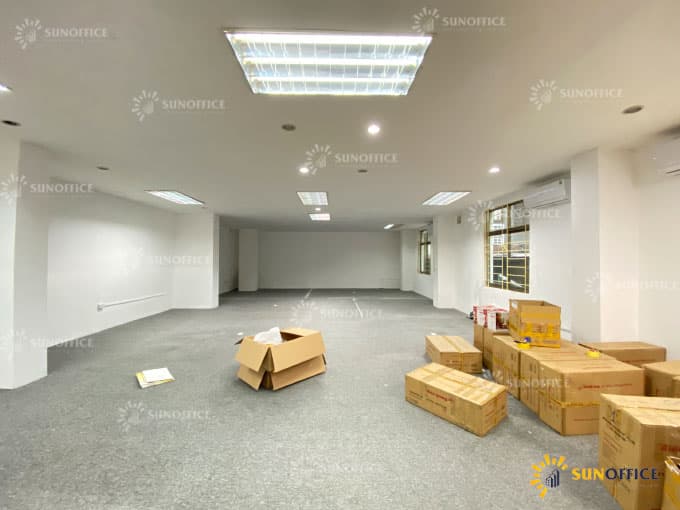 Sàn văn phòng trống cho thuê tại tòa nhà Hà Nội Group Đội Cấn