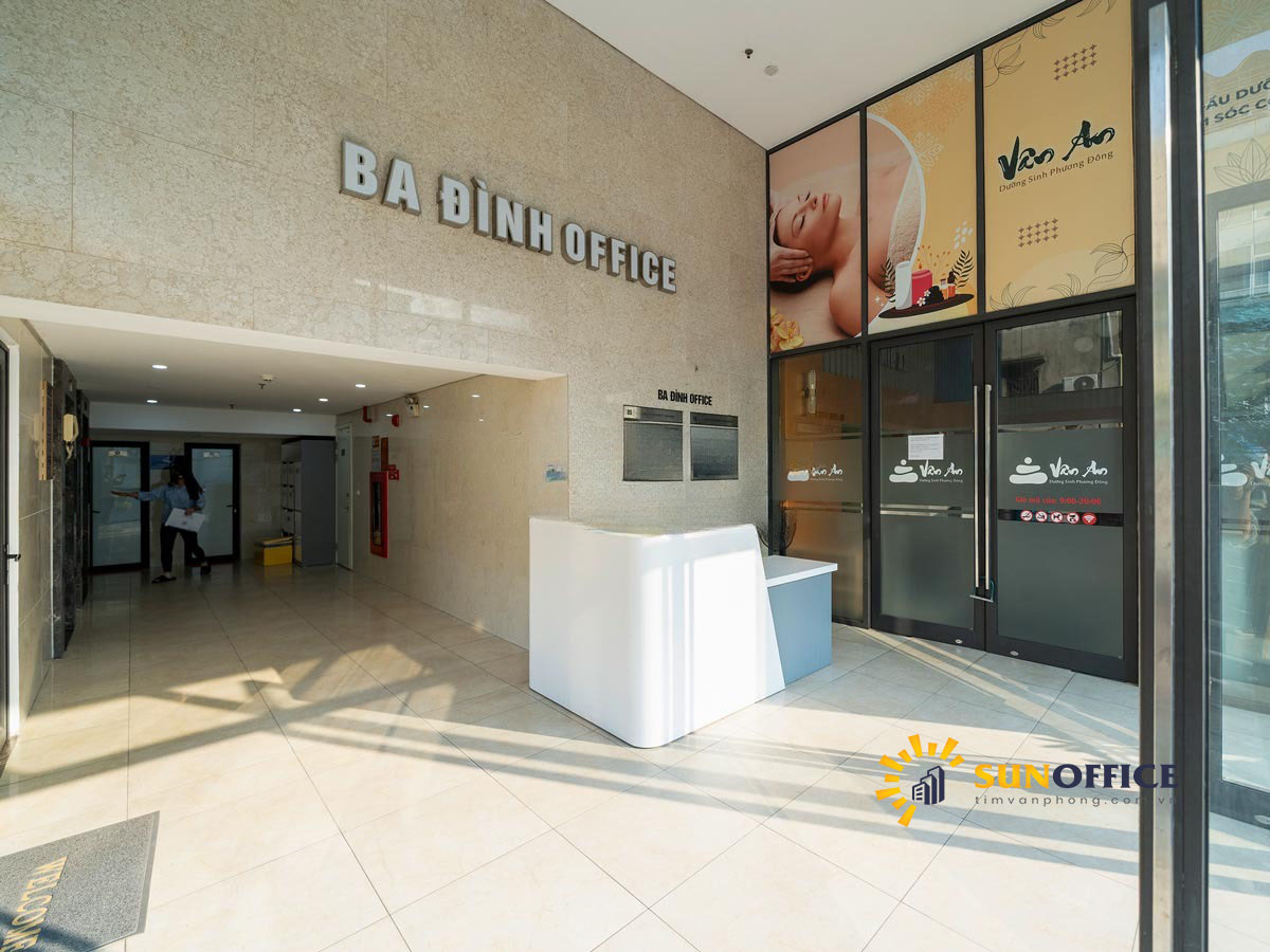 Sảnh lễ tân tòa nhà Ba Đình Office
