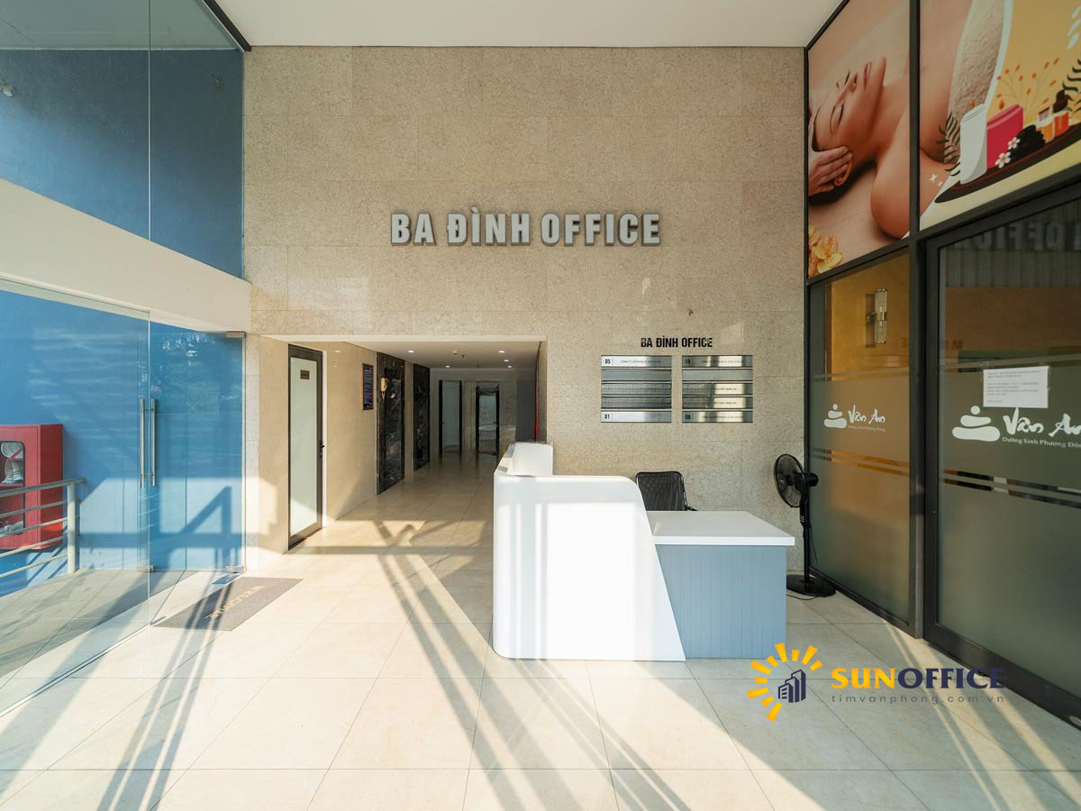 Sảnh lễ tân tòa nhà Ba Đình Office