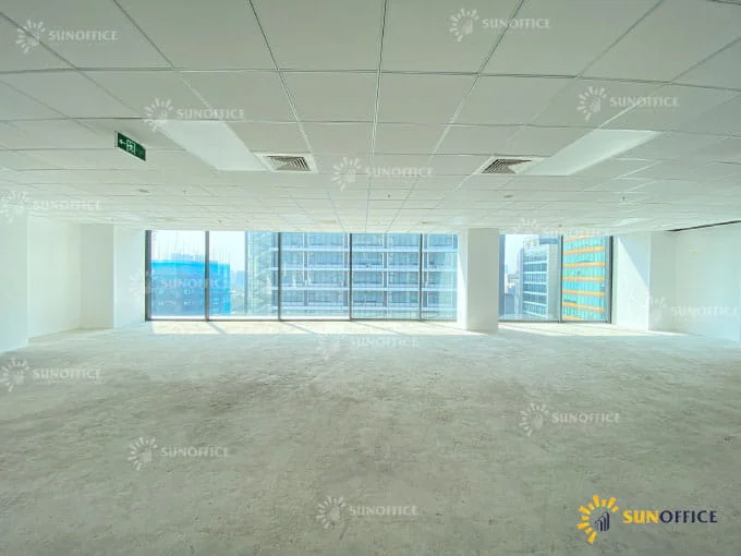 Sàn mặt bằng trống cho thuê tòa nhà HT Building Duy Tân