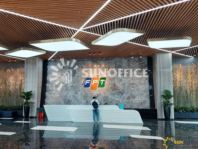 FPT Tower 3 Khu vực lễ tân tòa nhà văn phòng FPT Cầu Giấy