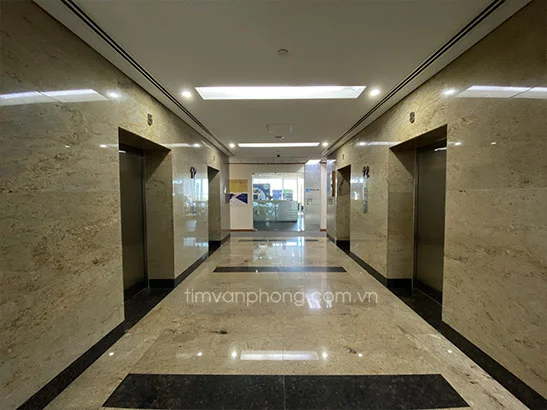 Khu vực hành lang văn phòng cho thuê BIDV Tower