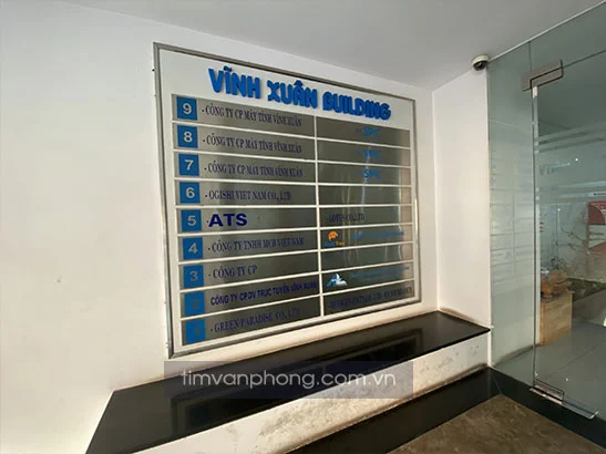Danh sách các công ty làm việc trong tòa nhà Vĩnh Xuân