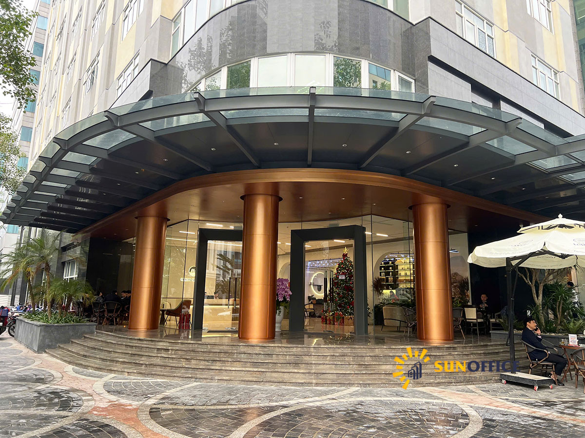 Mặt ngoài tòa nhà Hồng Hà Nutrition Tower Duy Tân