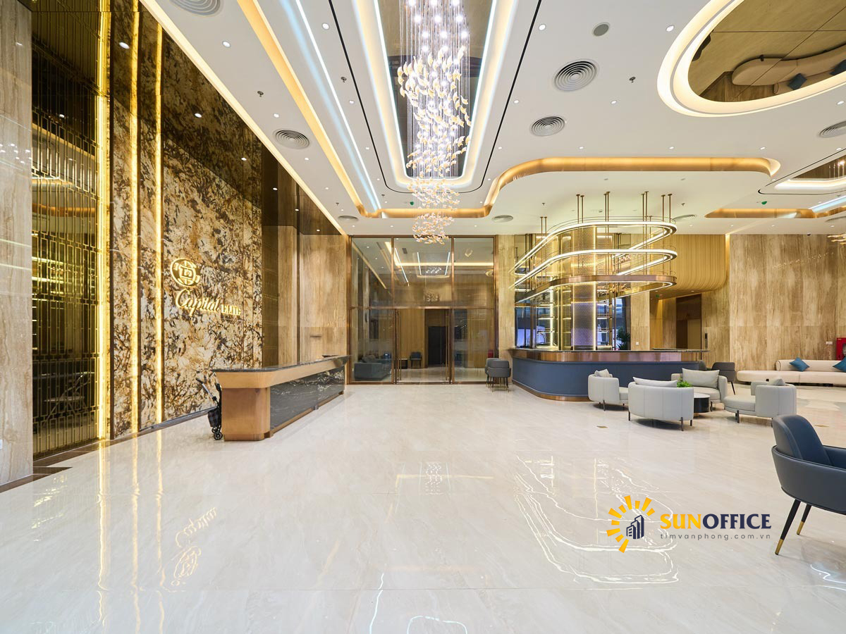 Sảnh tầng trệt tòa nhà Capital Elite Phạm Hùng