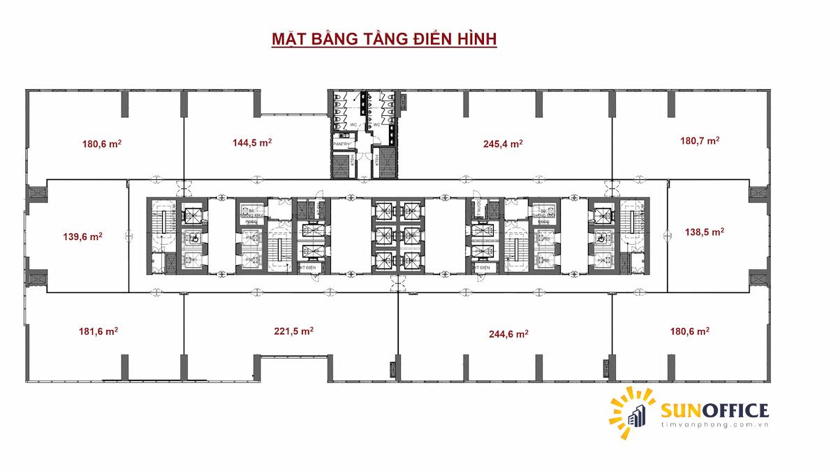 Layout mặt bằng văn phòng Rox Tower