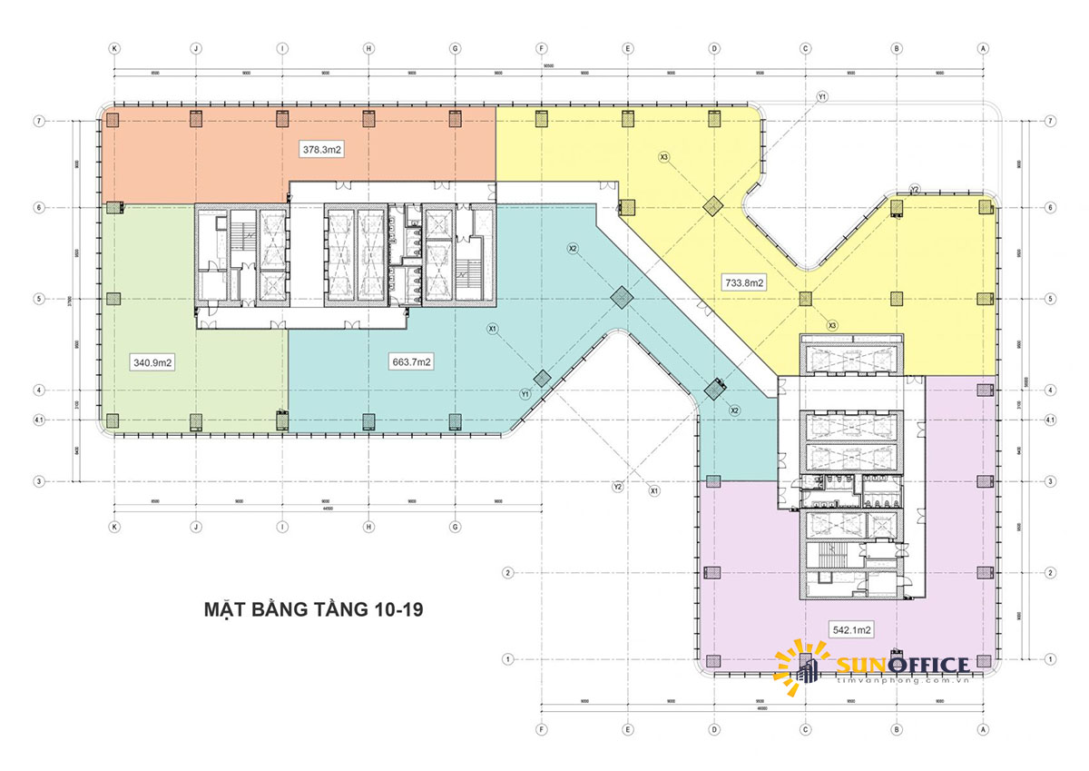 Techno Park Tower 2 Mặt bằng tòa nhà Techno Park