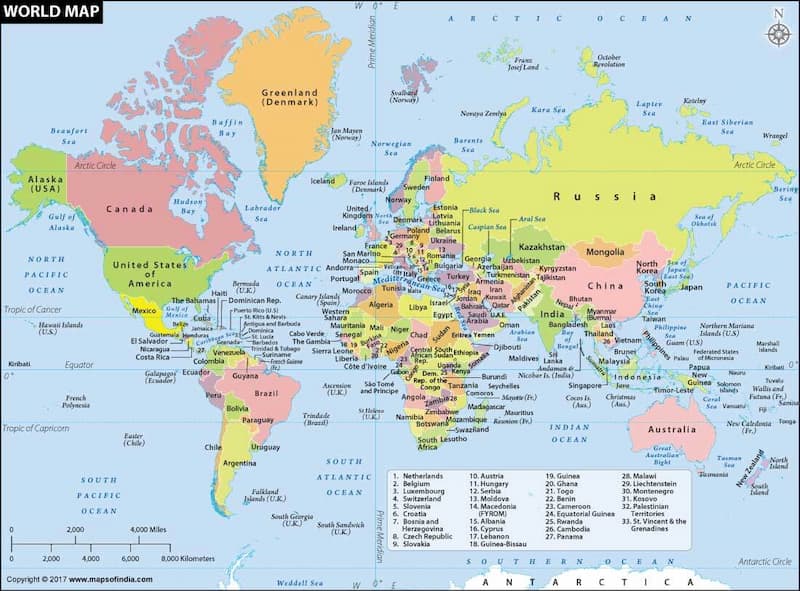 Bản đồ thế giới khổ lớn