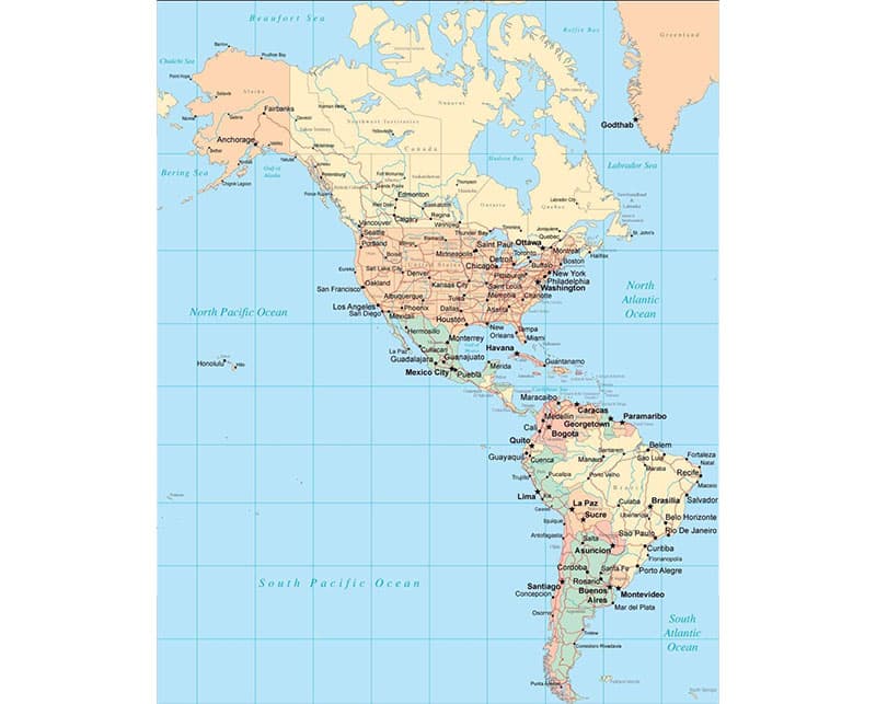 Bản đồ Châu Mỹ