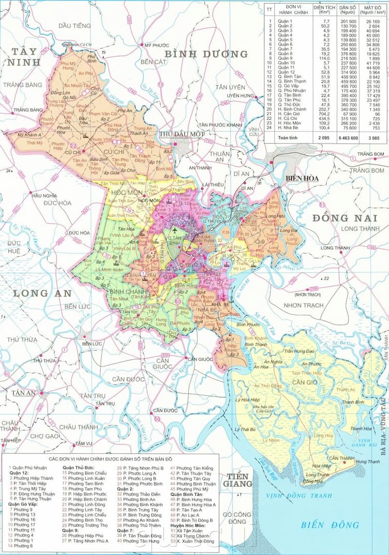 Bản đồ thành phố Hồ Chí Minh