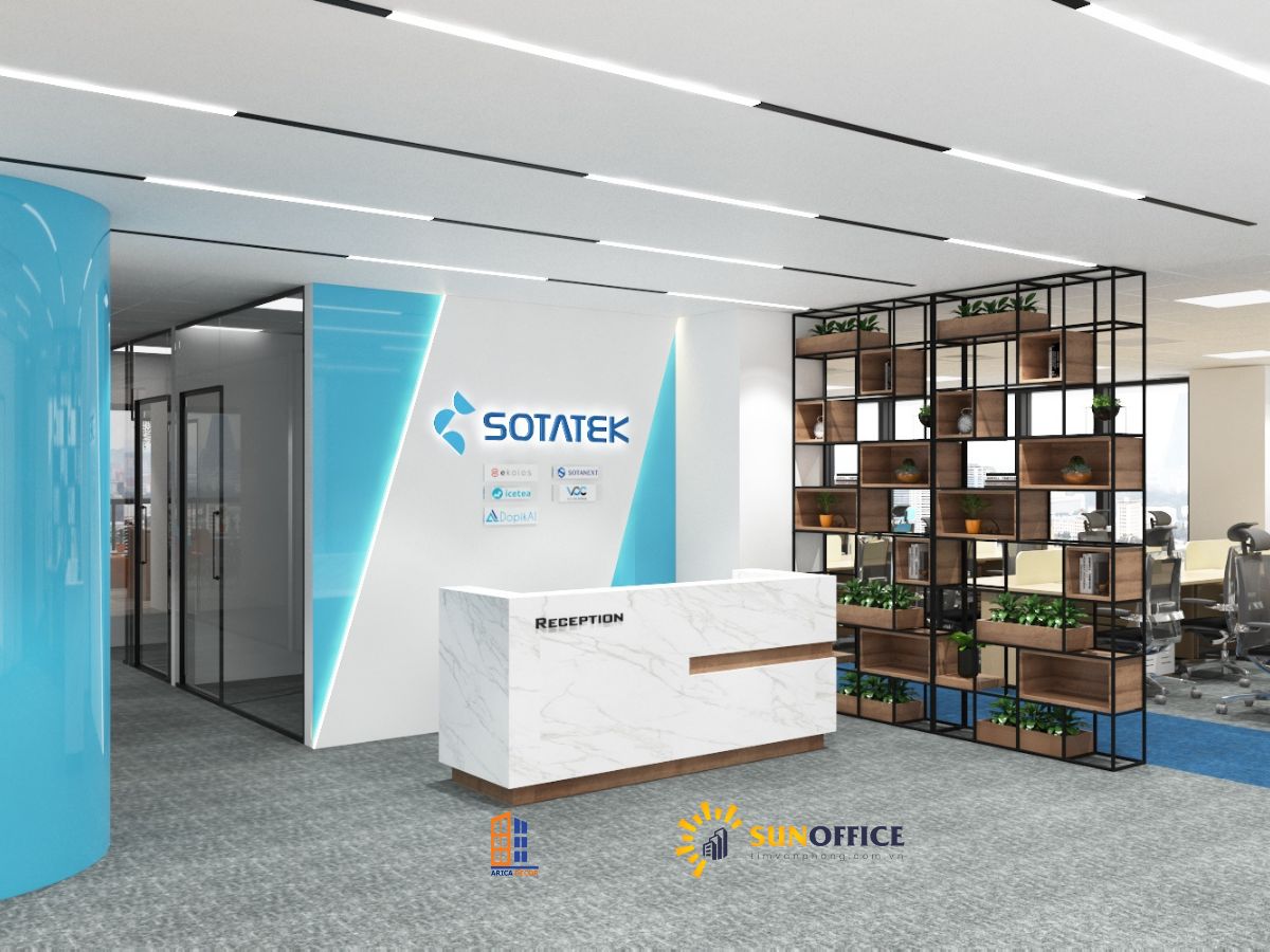 Thiết kế và thi công văn phòng công ty Sotatek