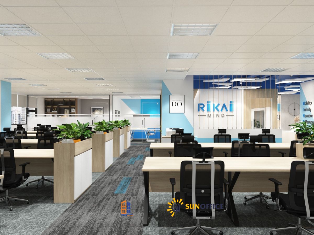 Thiết kế và thi công văn phòng công ty RiKai Hà Nội