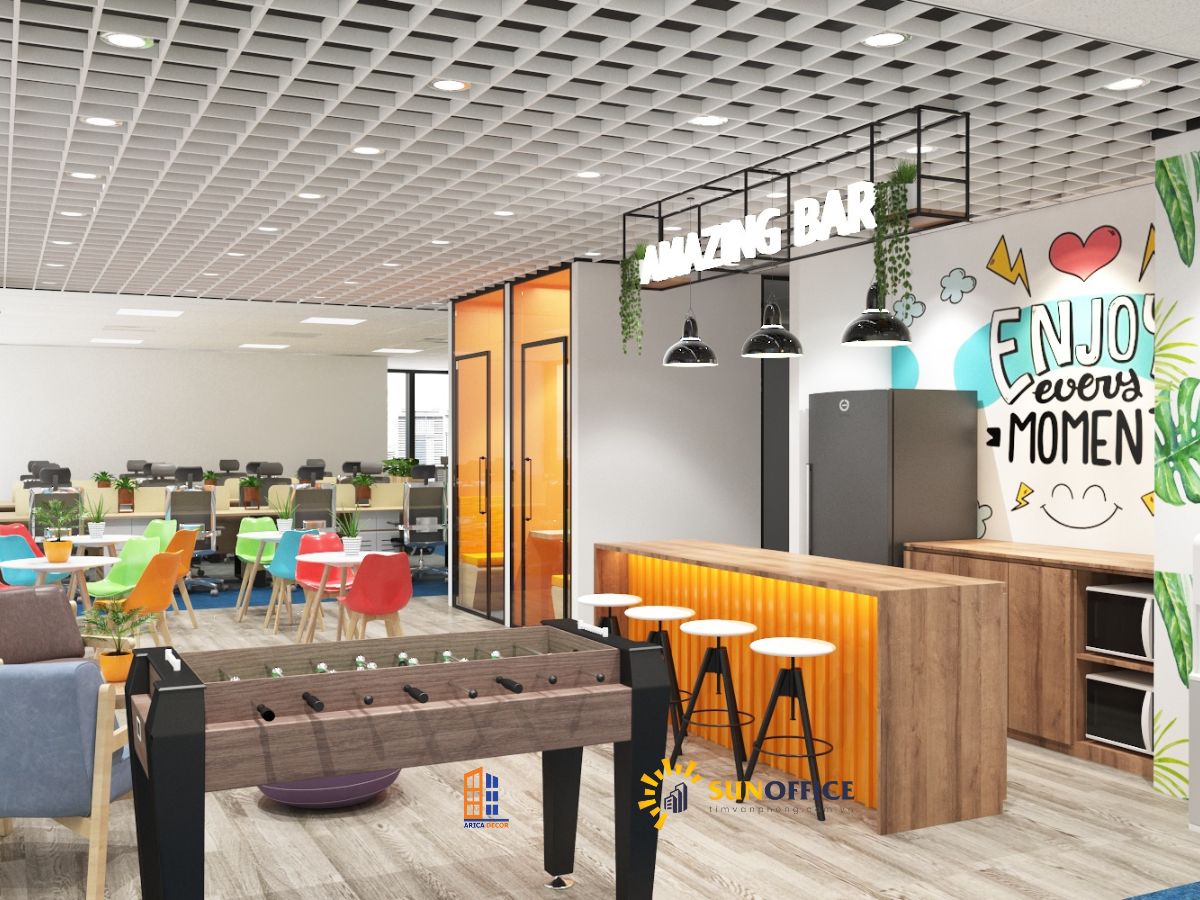 Thiết kế và thi công văn phòng công ty Sotatek